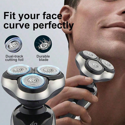 Rotary Electric Shaver | USB Rechargeable Multi-Functional Beard & Nose Hair Trimmer for Men