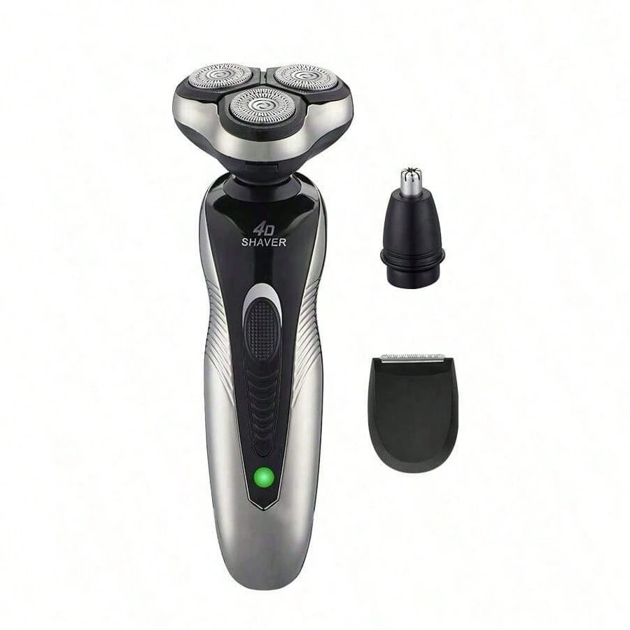 Rotary Electric Shaver | USB Rechargeable Multi-Functional Beard & Nose Hair Trimmer for Men