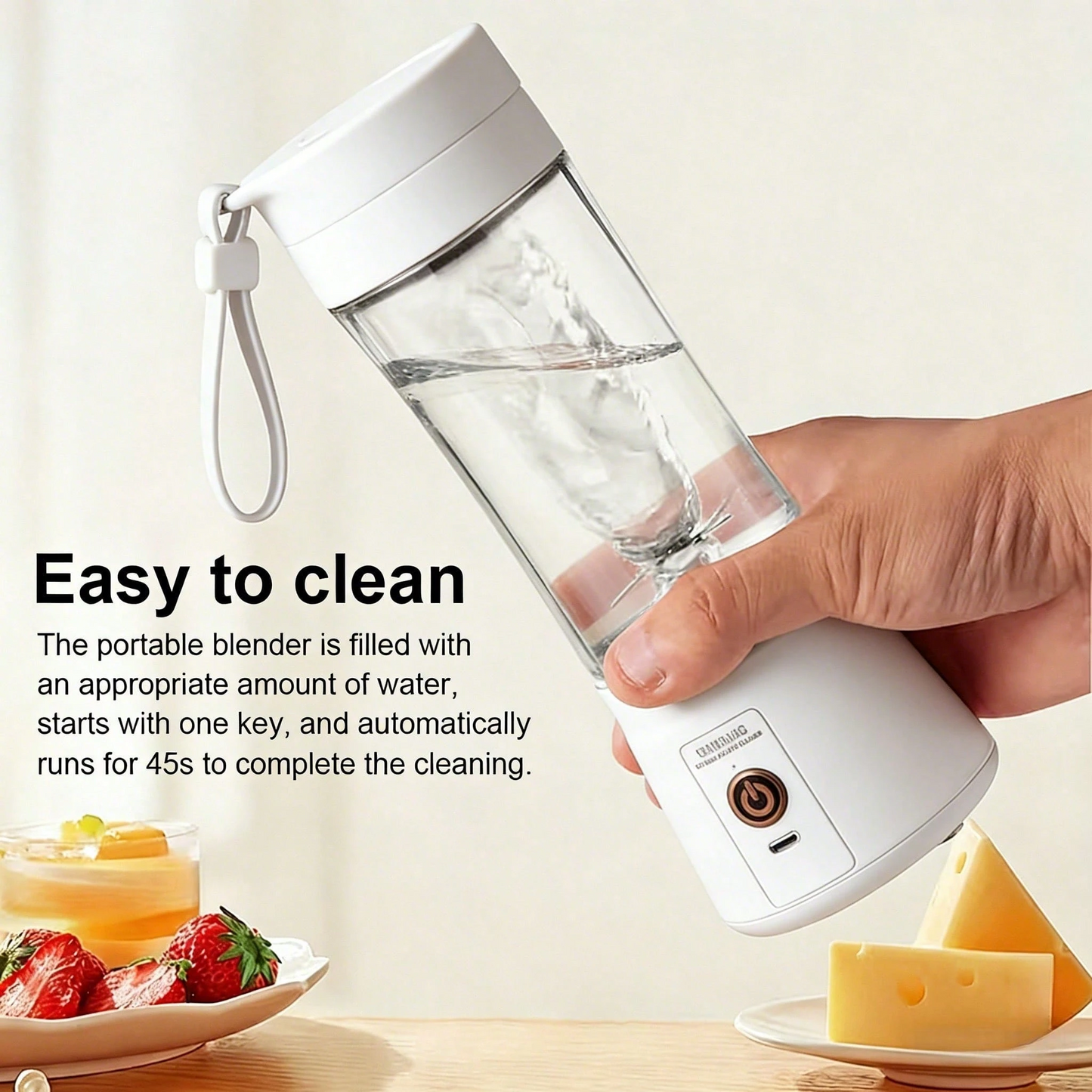 Cordless Mini USB Rechargeable Blender | 380ml Portable Juice Cup with 6 Stainless Steel Blades