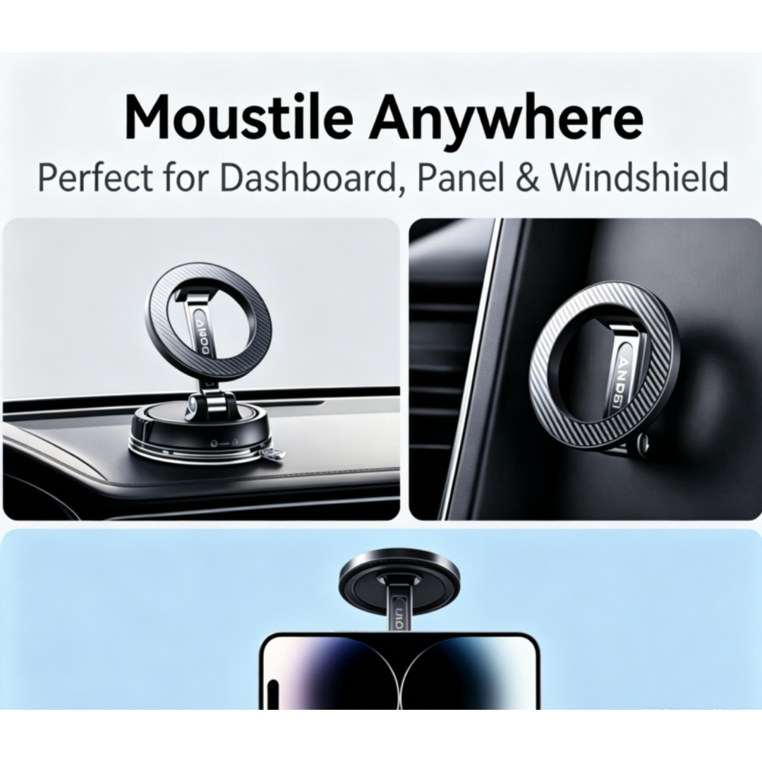 ANDERY MagSafe-Dedicated Car Phone Mount [Ultra-Strong Suction]