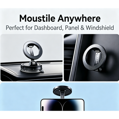 ANDERY MagSafe-Dedicated Car Phone Mount [Ultra-Strong Suction]