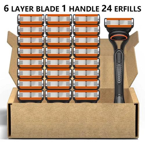 Men’s Razor Blade Cartridge Set, 48/24 Blades with Razor Handle