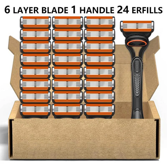 Men’s Razor Blade Cartridge Set, 48/24 Blades with Razor Handle