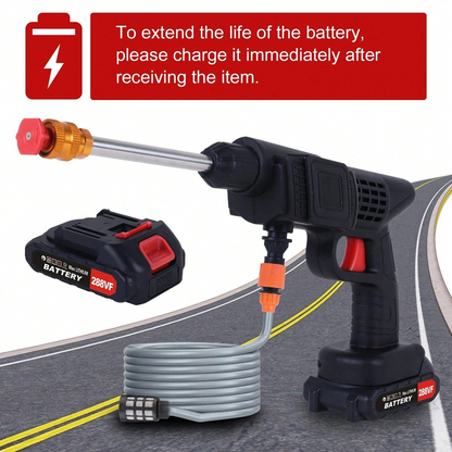 Battery‑Powered High Pressure Spray Gun, Cordless Portable Power Washer for Car, Yard & Outdoor Cleaning