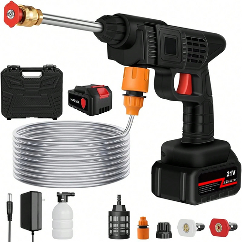 Battery‑Powered High Pressure Spray Gun, Cordless Portable Power Washer for Car, Yard & Outdoor Cleaning
