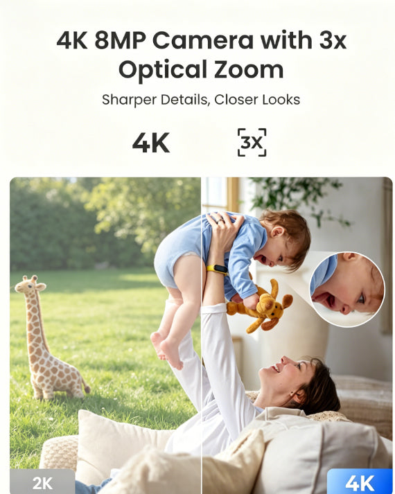 Smart 4K UHD Pan & Tilt Dual-Band Wi-Fi 6 Indoor Security Camera