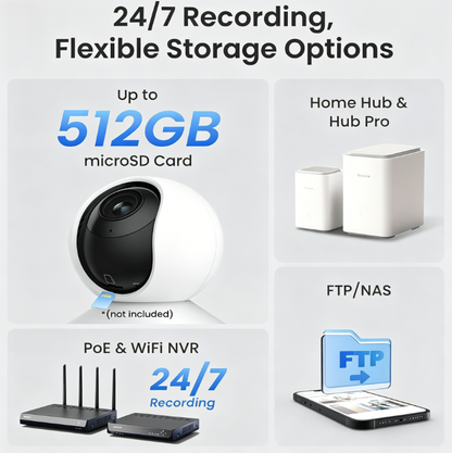 Smart 4K UHD Pan & Tilt Dual-Band Wi-Fi 6 Indoor Security Camera
