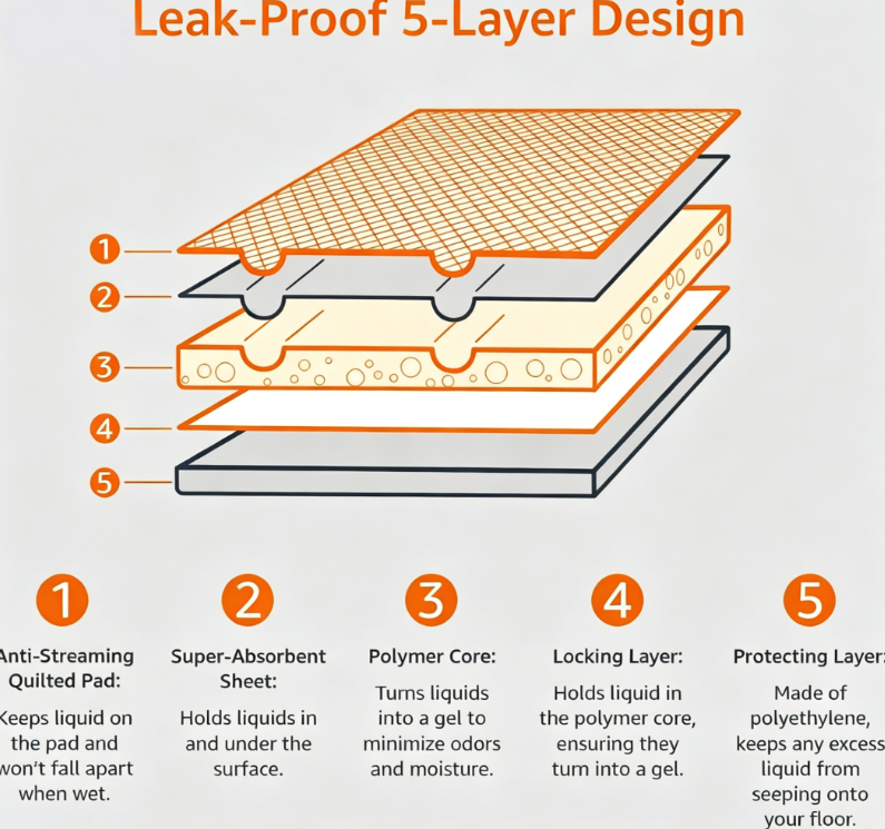 Leak-Proof Dog and Puppy Potty Training Pee Pads