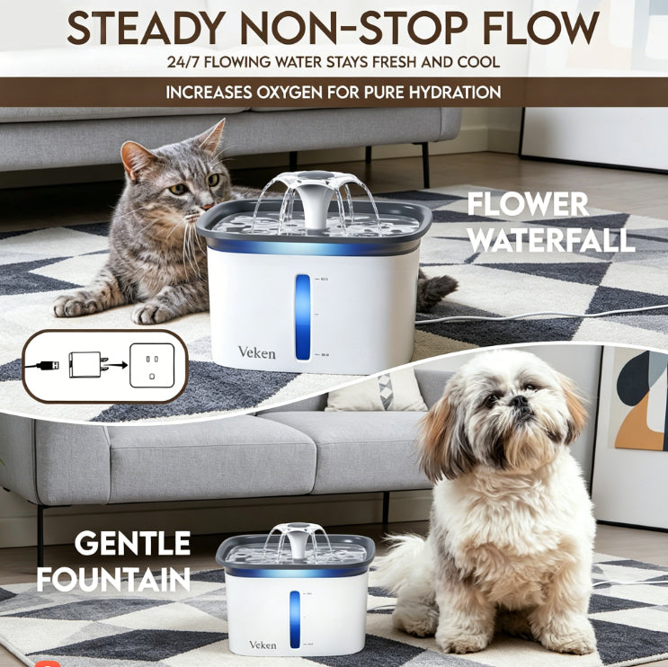 95oz/2.8L Pet Fountain