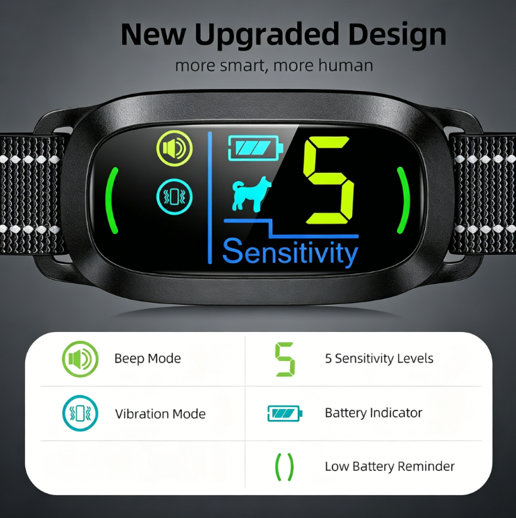 Dog Bark Collar, Rechargeable Smart Collar