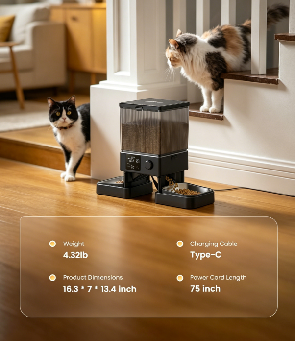 Automatic Cat Feeder for 2 Cats
