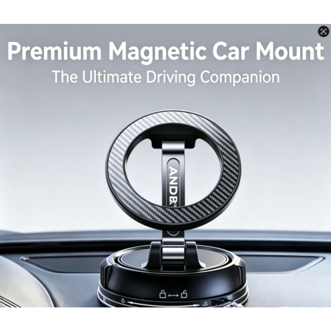 ANDERY MagSafe-Dedicated Car Phone Mount [Ultra-Strong Suction]