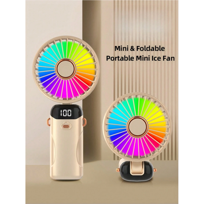 2026 Upgrade Edition Fan | 1200mAh USB Charging, LED Digital Screen, 6 Speed Modes, 90° Adjustable Angle
