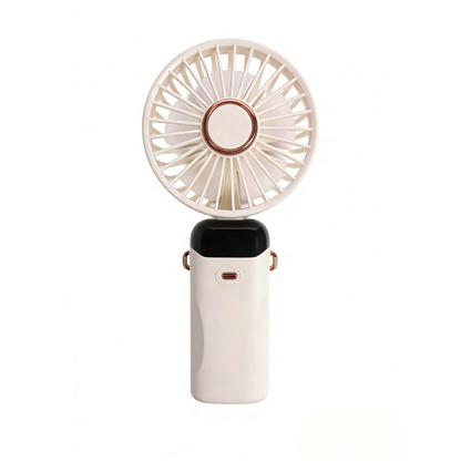 2026 Upgrade Edition Fan | 1200mAh USB Charging, LED Digital Screen, 6 Speed Modes, 90° Adjustable Angle