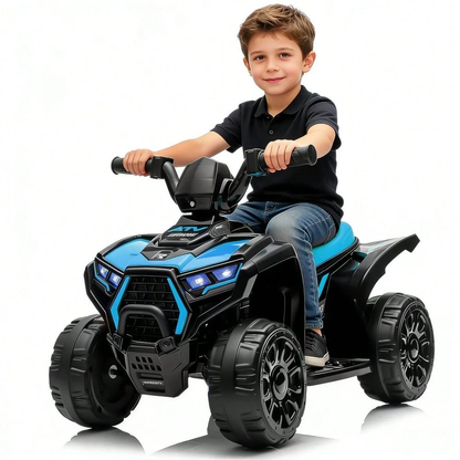 Soonbuy 6V Battery Powered Kids ATV | Toddler Electric 4 Wheeler Ride On Toy with Lights & Music, Up to 3.5mph