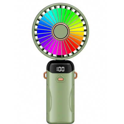 2026 Upgrade Edition Fan | 1200mAh USB Charging, LED Digital Screen, 6 Speed Modes, 90° Adjustable Angle