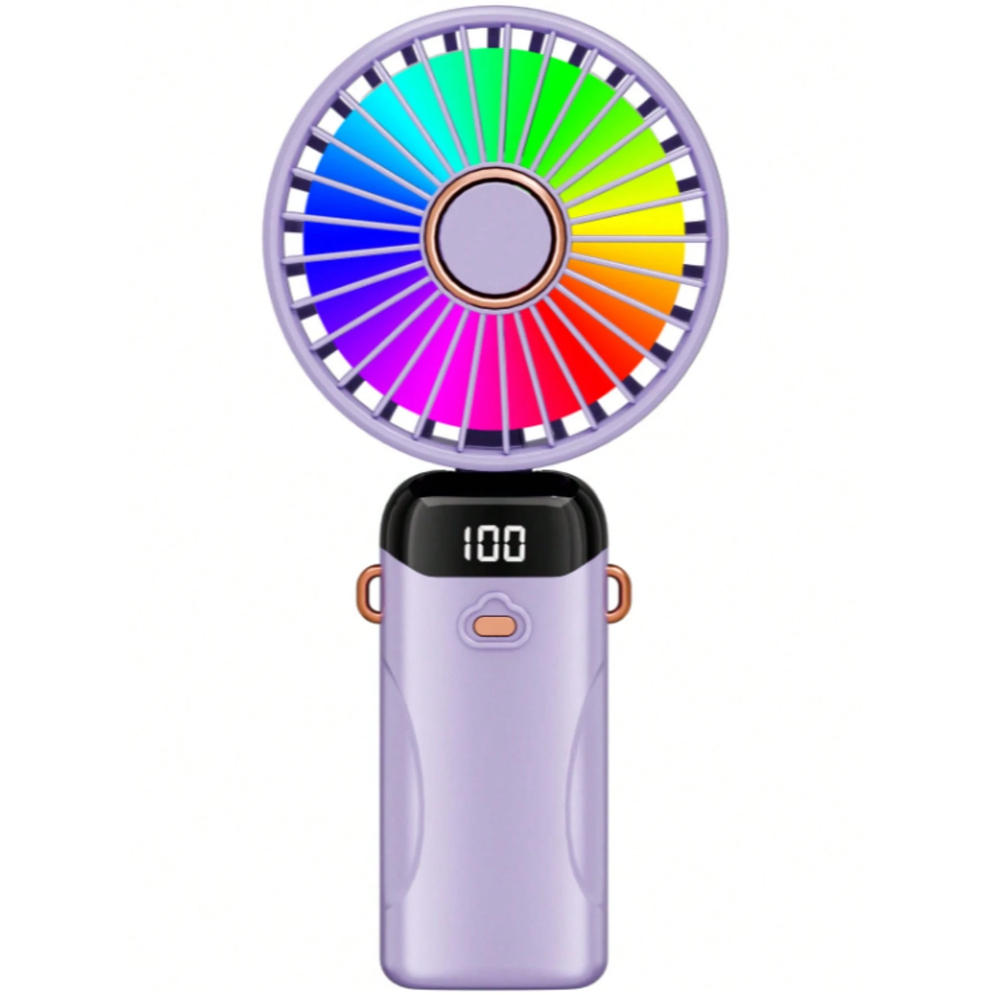 2026 Upgrade Edition Fan | 1200mAh USB Charging, LED Digital Screen, 6 Speed Modes, 90° Adjustable Angle