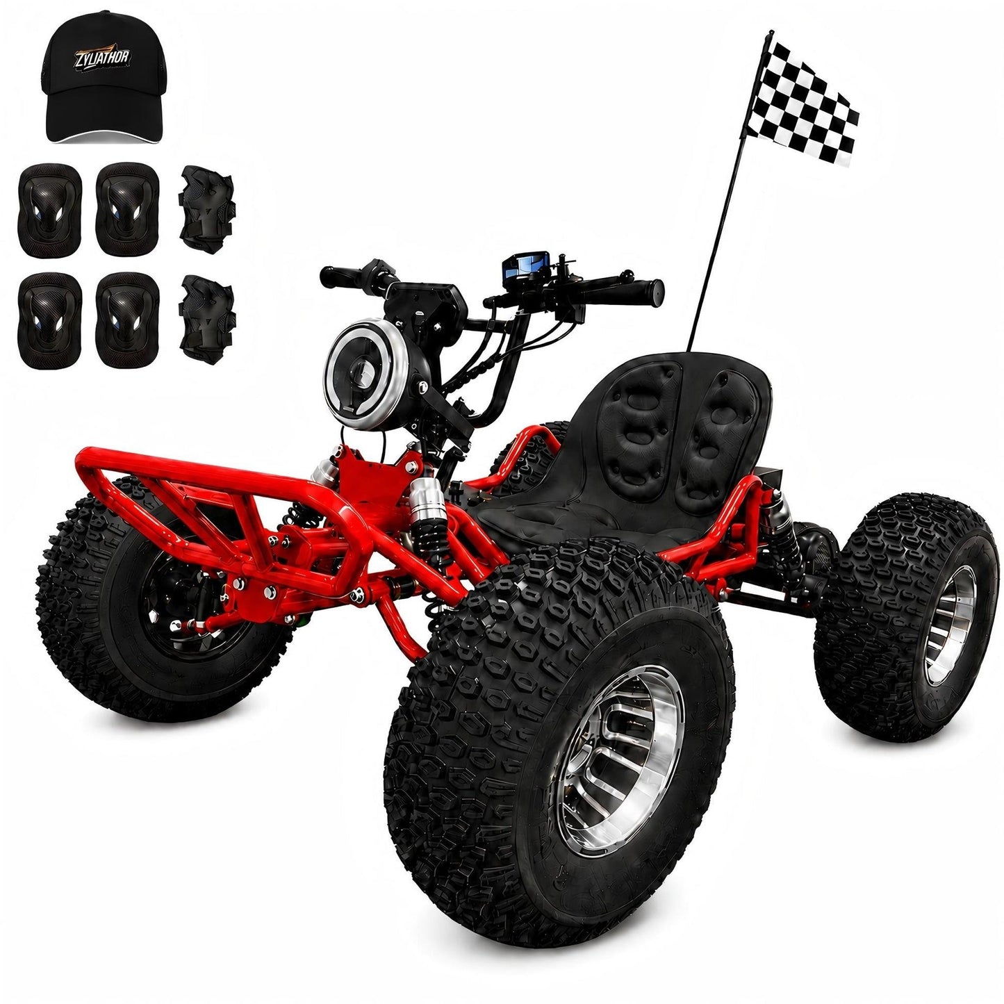 48V 20Ah Electric Off‑Road Go Kart｜Peak 4000W, 31 MPH, 30‑Mile Range for Adults Teens